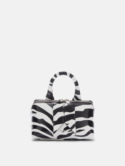 THE ATTICO ''FRIDAY'' WHITE AND BLACK MINI HANDBAG