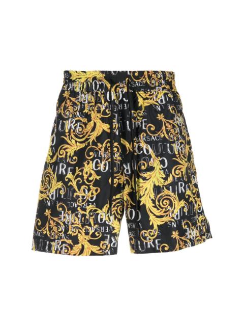VERSACE JEANS COUTURE Barocco logo-print shorts