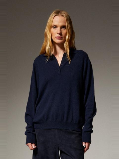 SPRWMN CASHMERE POLO SWEATER