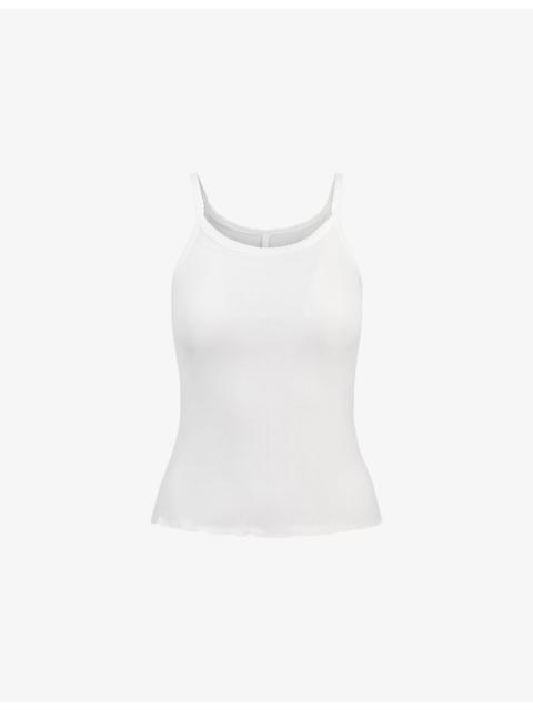 SKIMS Drop Needle Long Cotton-Jersey Tank Top