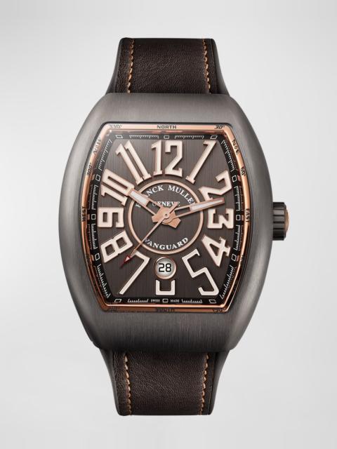 FRANCK MULLER 41mm Vanguard Brushed Titanium and 18K Rose Gold Watch
