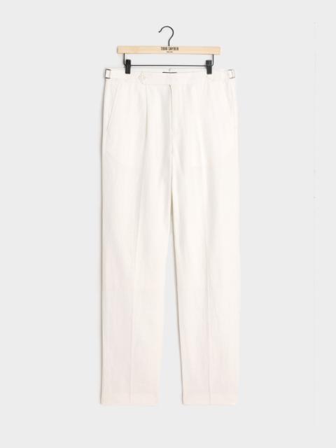 TODD SNYDER Irish Linen Side Tab Trouser