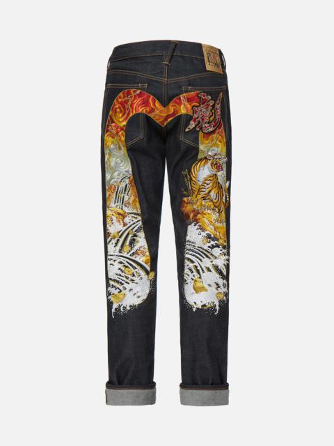 EVISU 2022 GOLD EDITION “YEAR OF THE TIGER” CARROT-FIT DENIM JEANS #2017
