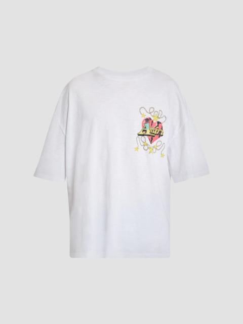 AMIRI Men's Heart Oversized Cotton T-Shirt - White