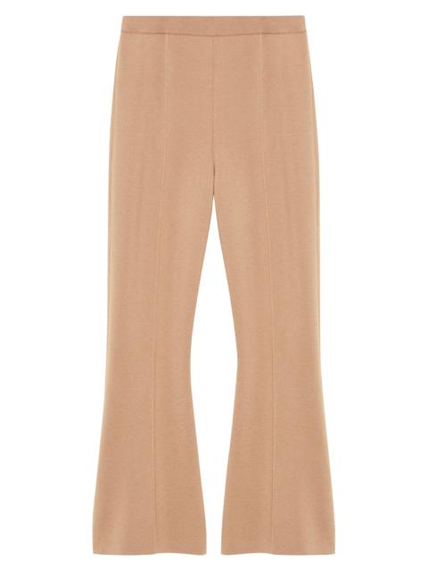 Theory Women's Wool Knit Flared Leg Pants - Light Camel