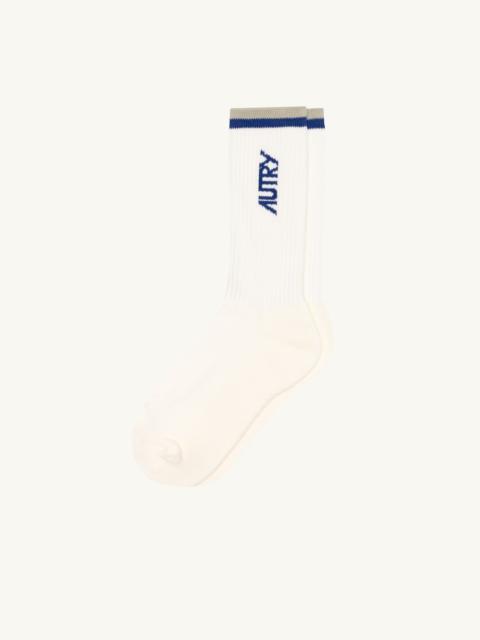 AUTRY JACQUARD STRIPED SOCKS WITH LOGO UNISEX