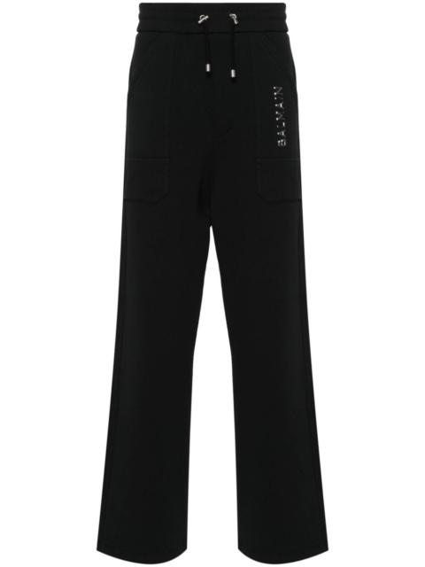 wide-leg cotton track pants