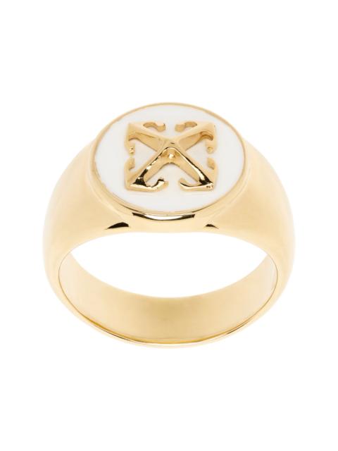 Off-White Round Arrow Ring