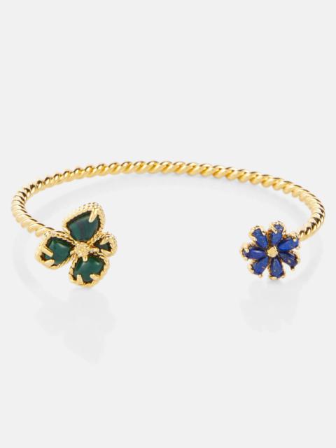 Bloom embellished cuff bracelet