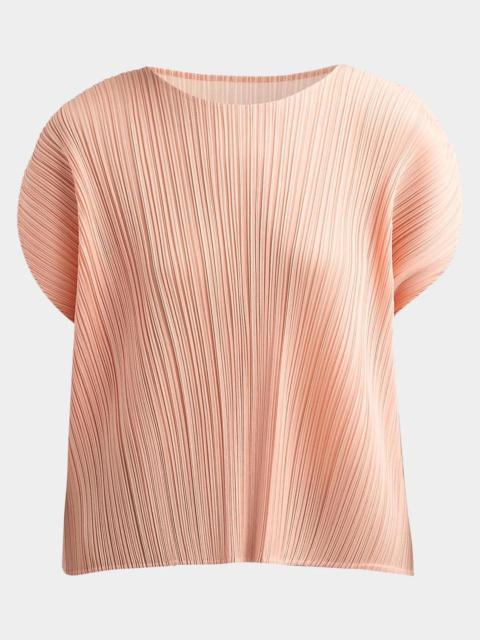 ISSEY MIYAKE Monthly Colors: July Pleats Short-Sleeve Top
