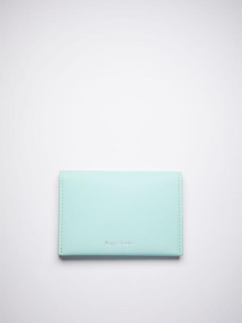 Acne Studios Folded leather card holder - Pastel green