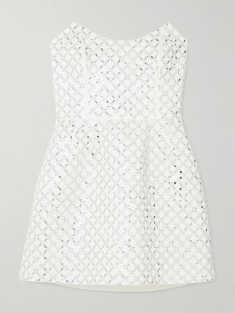 REBECCA VALLANCE Alix Embellished Twill Mini Dress