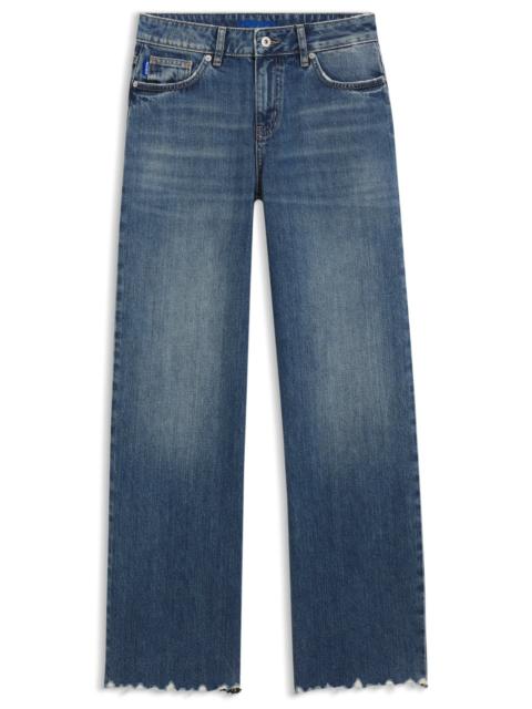 HUGO BLUE LOOSE-FIT JEANS IN RIGID DENIM