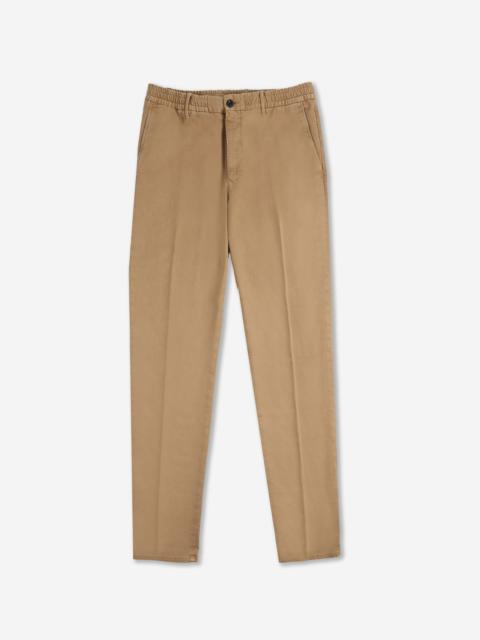 SLOWEAR Slim-fit cotton satin trousers