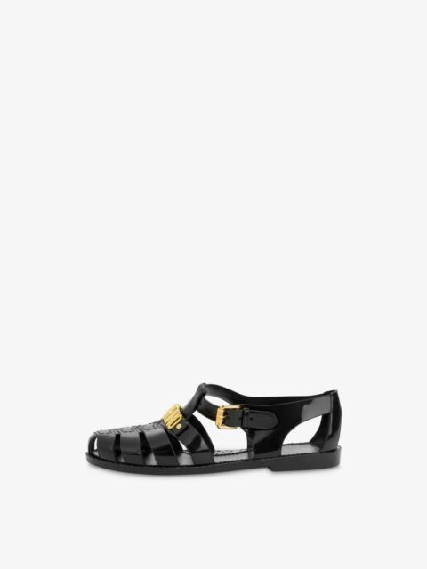 Moschino JELLY SANDALS WITH LETTERING LOGO