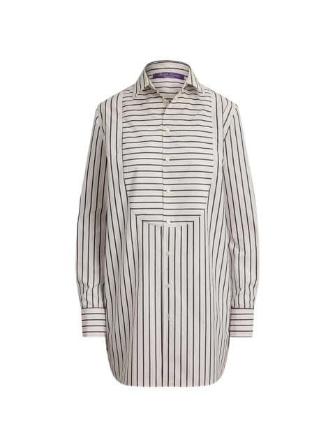 Ralph Lauren Women's Tamara Striped Cotton Shirt - Black White
