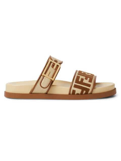 FENDI Women's Fendi Feel Logo Slide Sandals - Sellie