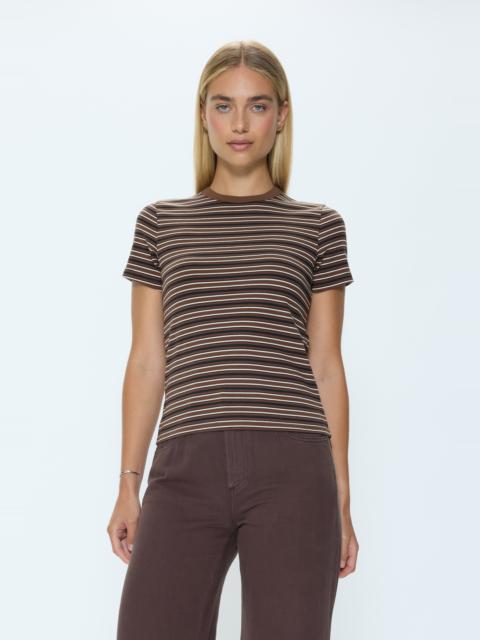 PISTOLA ALBA SHRUNKEN TEE - BRUNA BLACK STRIPE