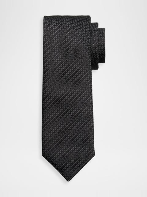 Canali Men & apos;s Tonal Jacquard Silk Tie