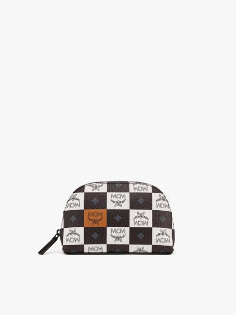 MCM Aren Cosmetic Pouch in Checkerboard Visetos