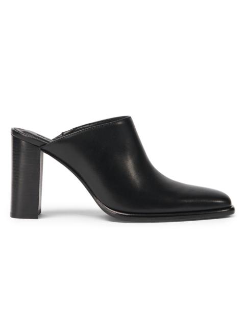 SIMKHAI Women's Carolyn 85MM Leather Block-Heel Mules - Black