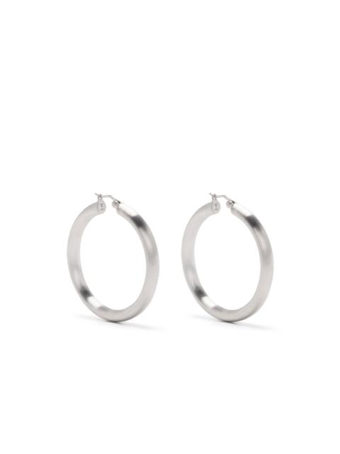 TOM WOOD Classic Thick Satin XL hoop earrings