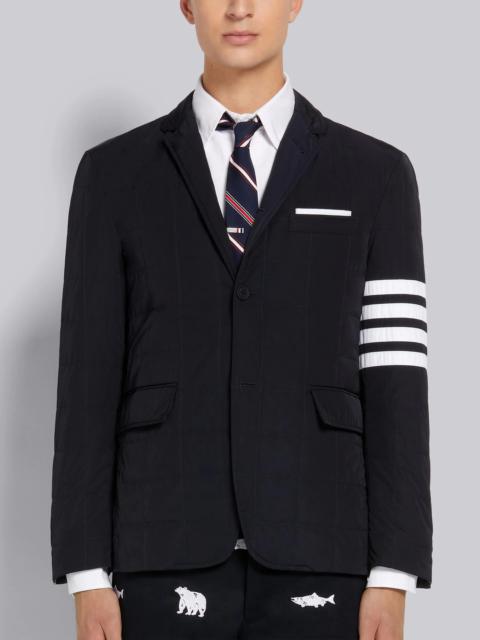 Thom Browne Navy Poly Twill Down-Filled 4-Bar Sport Coat