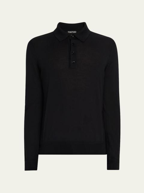TOM FORD Men's Cashmere and Silk Polo Sweater