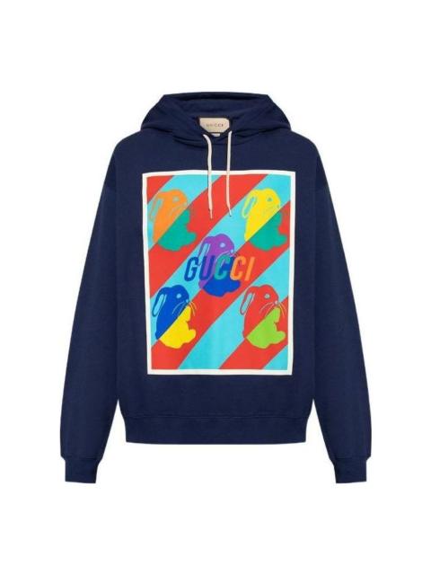 GUCCI Gucci Graphic Paint Hoodie 'Navy Multi' 728986-XJE78-4684