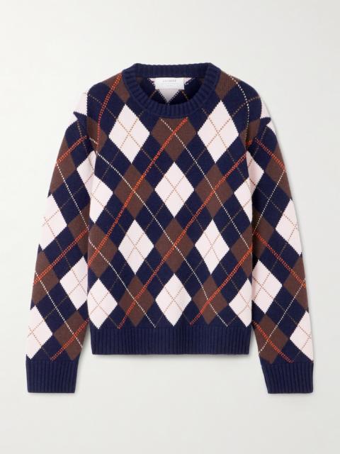 LA LIGNE Hamish Argyle Wool And Cashmere-blend Sweater