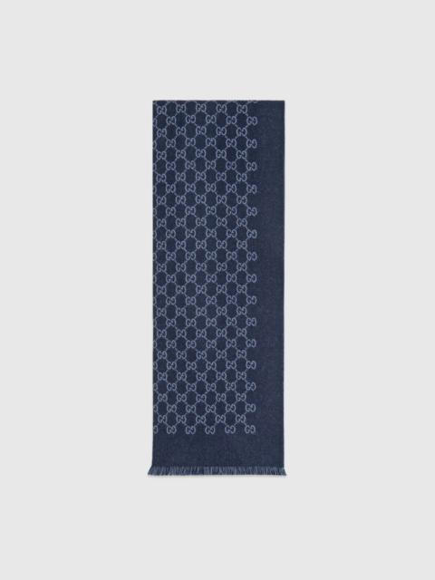 GUCCI GG jacquard wool scarf