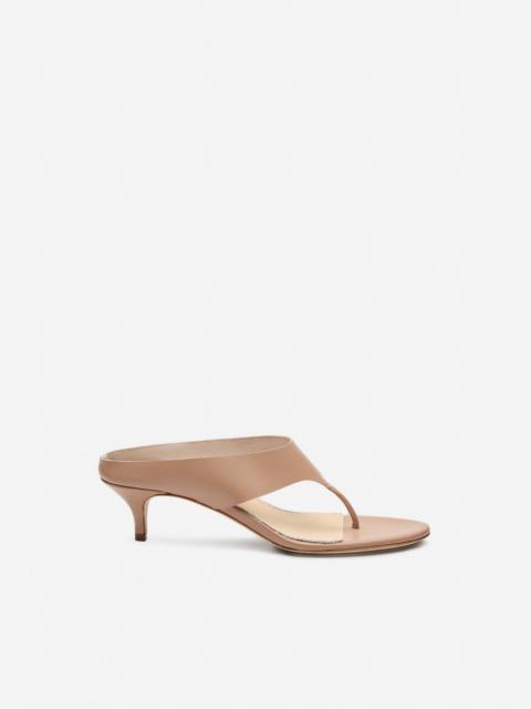 MAGDA BUTRYM Thong sandals in nude leather
