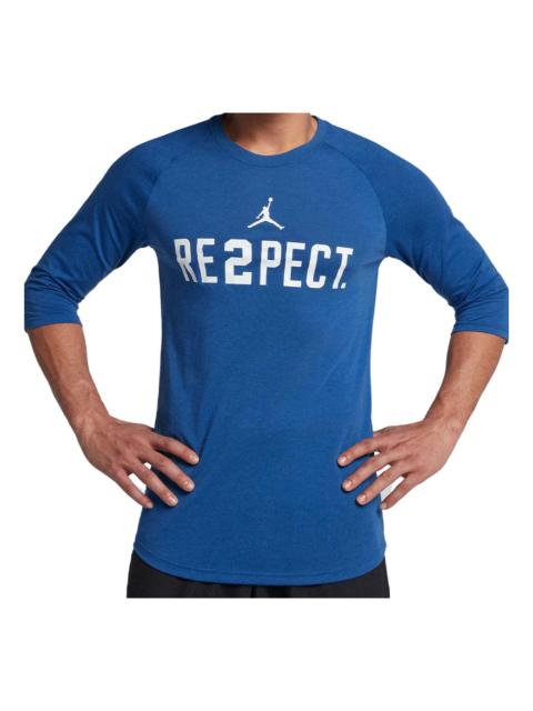 Jordan Air Jordan Respect 3/4 Sleeve T-Shirt 'Blue' 921528-493
