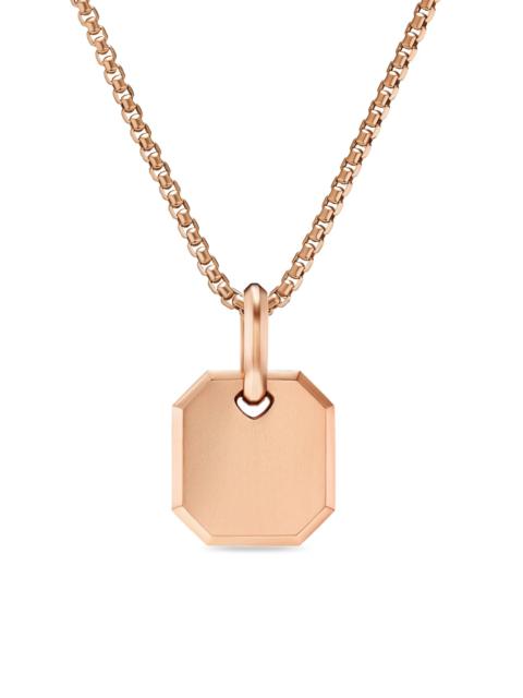 DAVID YURMAN Men's Roman Amulet in 18K Rose Gold, 15MM - Gold