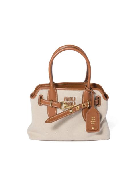 Miu Miu Aventure canvas and leather bag