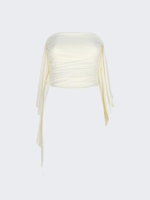 THE ATTICO Strapless Top Milk