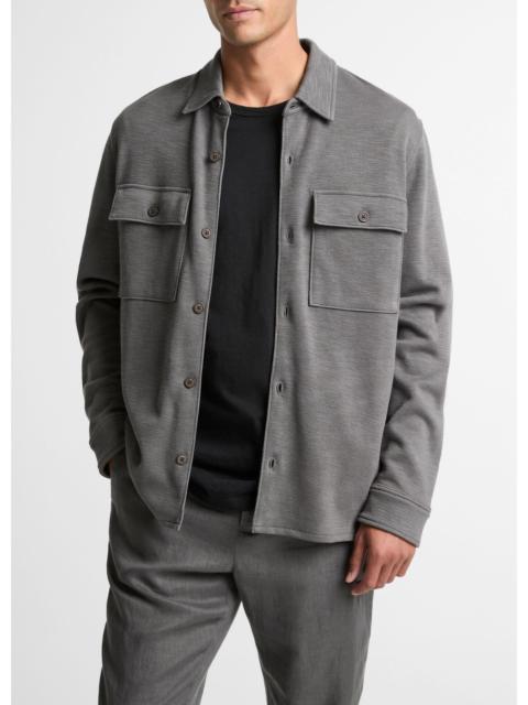 Double-Slub Cotton-Blend Shirt Jacket
