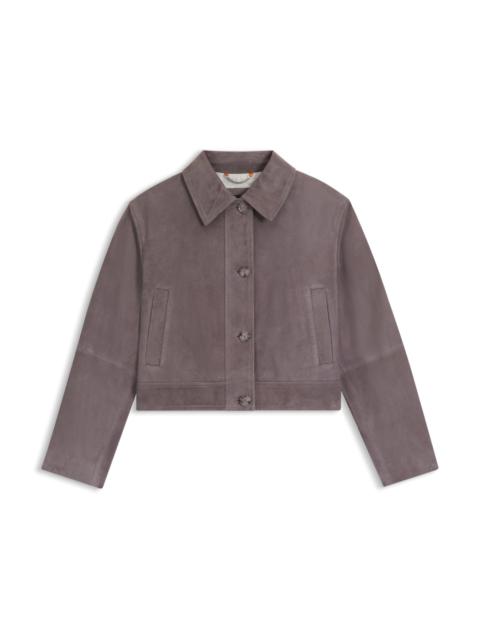 BOSS SUEDE JACKET IN A TRUCKER STYLE