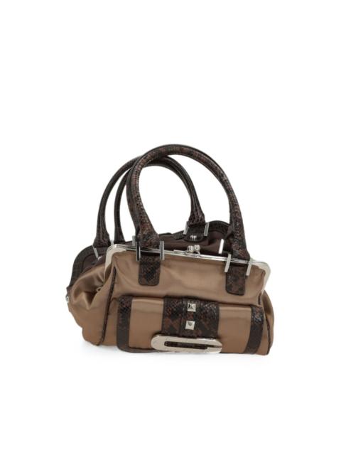 AUGUST BARRON python-print crocodile-effect tote bag