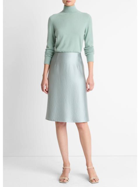 Vince Satin A-Line Knee Skirt