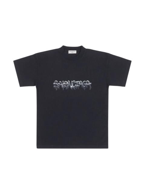BALENCIAGA Women's Slime T-shirt Medium Fit in Black