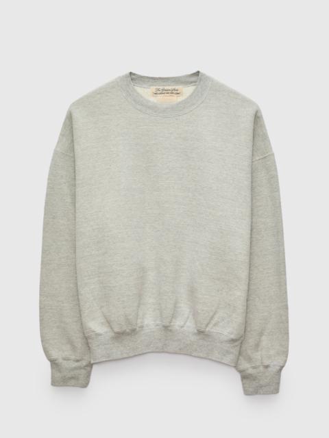 REMI RELIEF Special Finish Fleece Lined Crewneck in Heather Grey