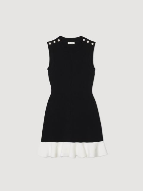 Sandro CROPPED TWO-TONE DRESS
