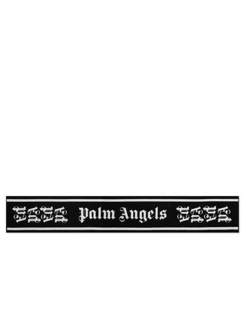 Palm Angels PALM ANGELS GOTHIC MONOGRAM SCARF - BLACK/WHITE
