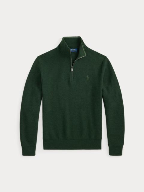 Polo Ralph Lauren Mesh-Knit Cotton Quarter-Zip Sweater