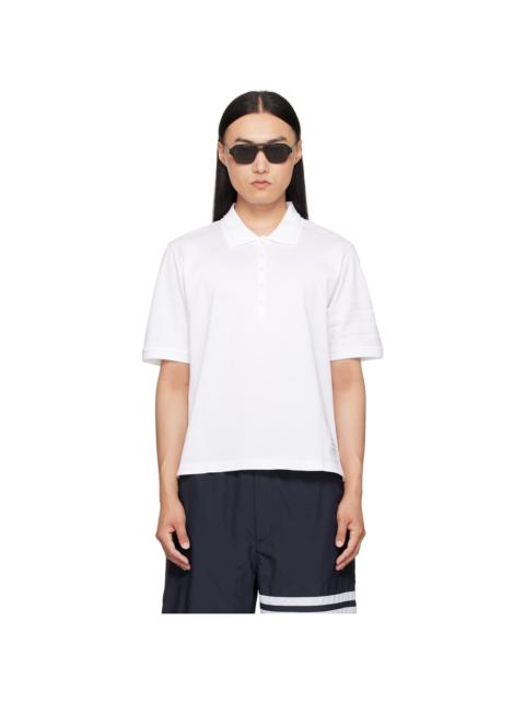 Thom Browne White Jersey Ottoman 4-Bar Polo