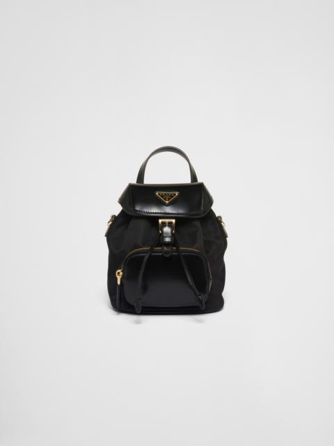 Prada Small Re-Nylon and brushed leather backpack