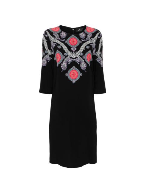 paisley-print cady midi dress