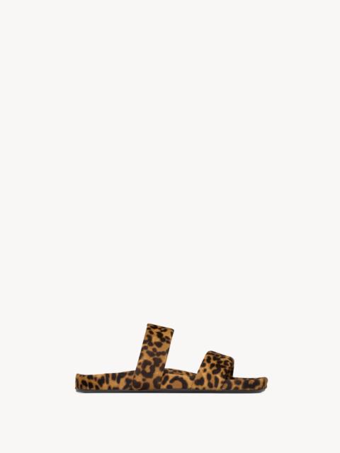 SAINT LAURENT NICHOLS SLIDES IN PONY HAIR LEATHER