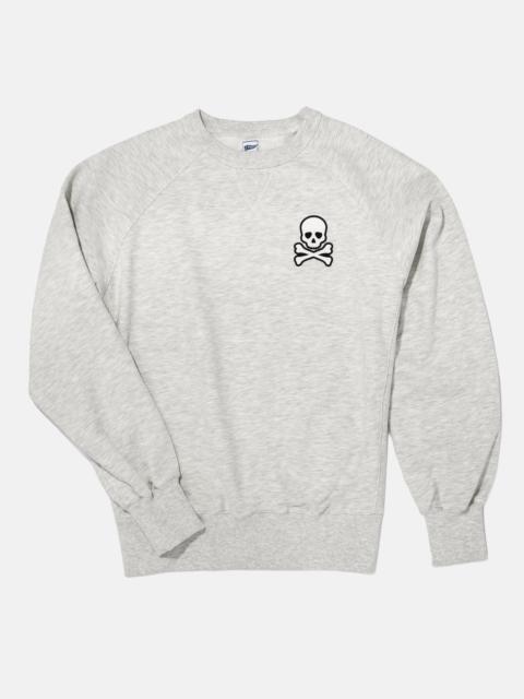 J. PRESS GREY SKULL AND CROSSBONES SWEATSHIRT